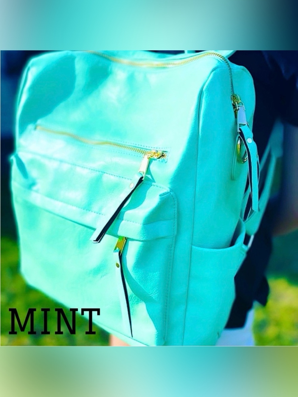 🆕🩵CLASSY CLOTH: MINT Backpack - Picture 1 of 7